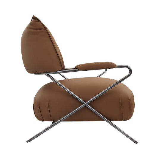 Sillón individual EC449 de Interior con PU color café - EC449