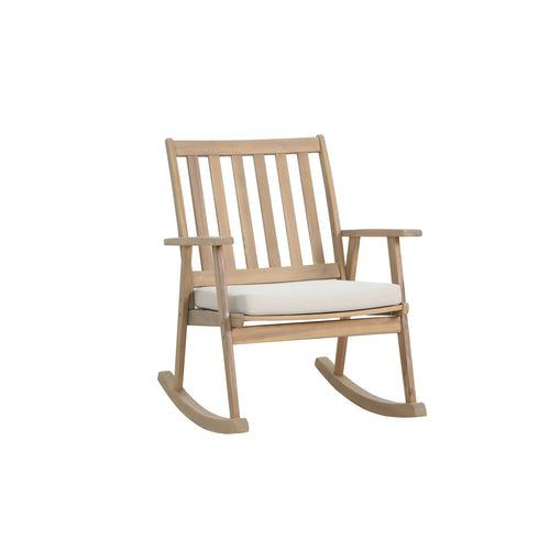 Silla de madera Eloise con soporte en mecedora color Natural - HUC402531