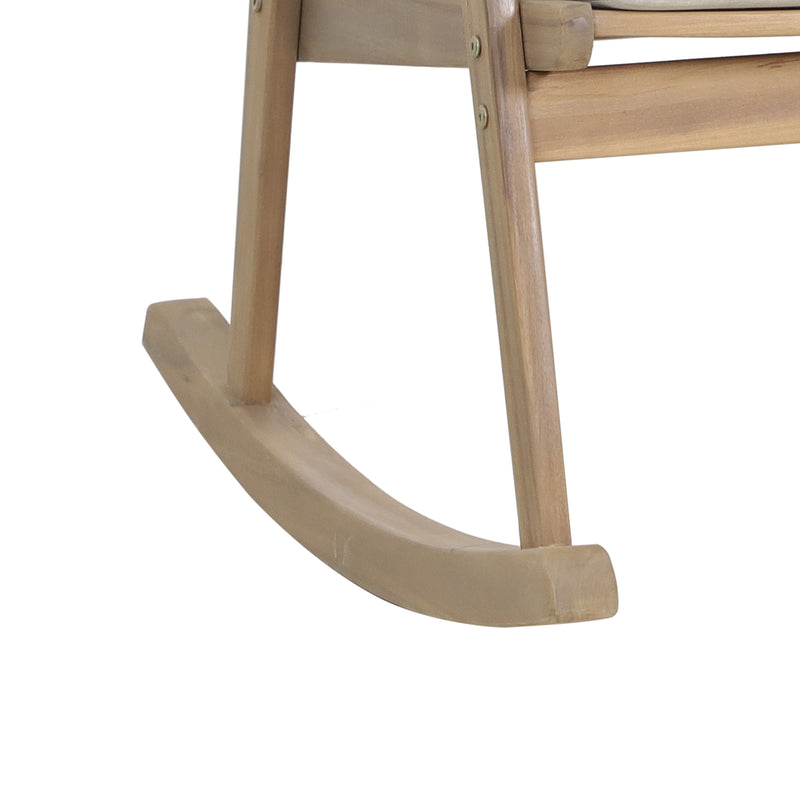 Cargue la imagen en el visor de la galería, Silla de madera Eloise con soporte en mecedora color Natural - HUC402531
