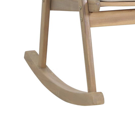 Silla de madera Eloise con soporte en mecedora color Natural - HUC402531