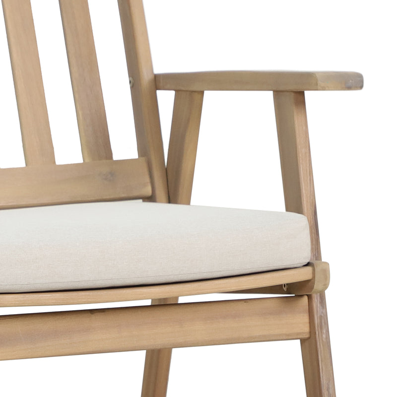 Cargue la imagen en el visor de la galería, Silla de madera Eloise con soporte en mecedora color Natural - HUC402531
