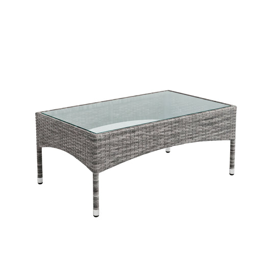 Sala  para Exterior e Interior de Rattan  Color Gris ERICK-SFS003-