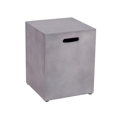 Tapa para gas LP de fogata cuadrada color gris claro - F170109A