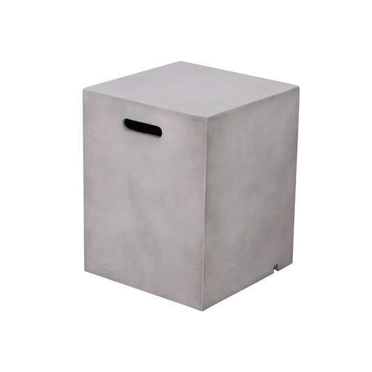 Tapa para gas LP de fogata cuadrada color gris claro - F170109A