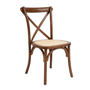 Cross wooden indoor chair, black - XN6043BLACK