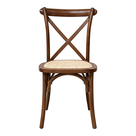 Cross wooden indoor chair, black - XN6043BLACK