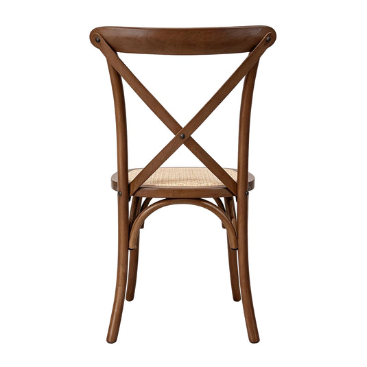 Cross wooden indoor chair, black - XN6043BLACK