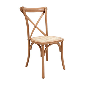 Cross wooden indoor chair, black - XN6043BLACK