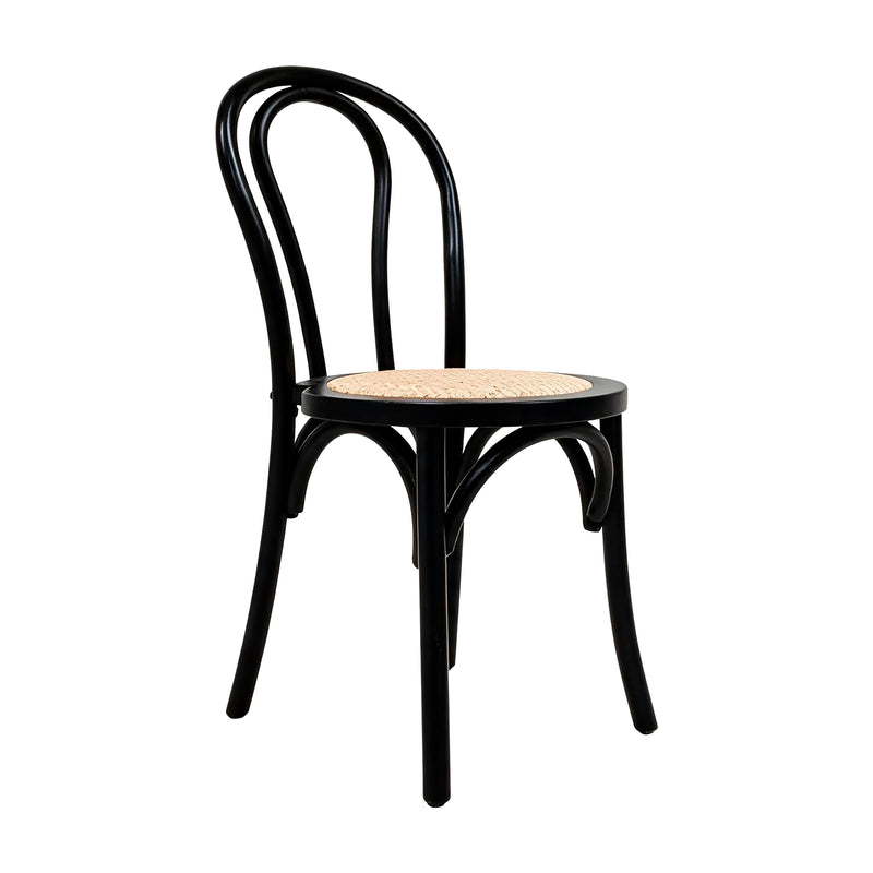 Cargue la imagen en el visor de la galería, Silla para interior FC18S-NE de madera color Negro &amp; natural - FC18S-NE
