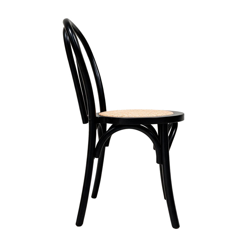 Cargue la imagen en el visor de la galería, Silla para interior FC18S-NE de madera color Negro &amp; natural - FC18S-NE
