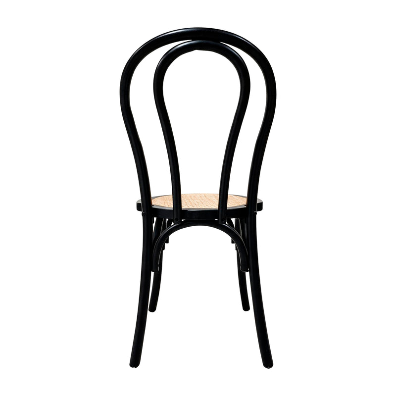 Cargue la imagen en el visor de la galería, Silla para interior FC18S-NE de madera color Negro &amp; natural - FC18S-NE
