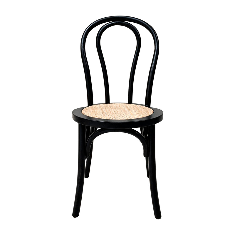 Cargue la imagen en el visor de la galería, Silla para interior FC18S-NE de madera color Negro &amp; natural - FC18S-NE
