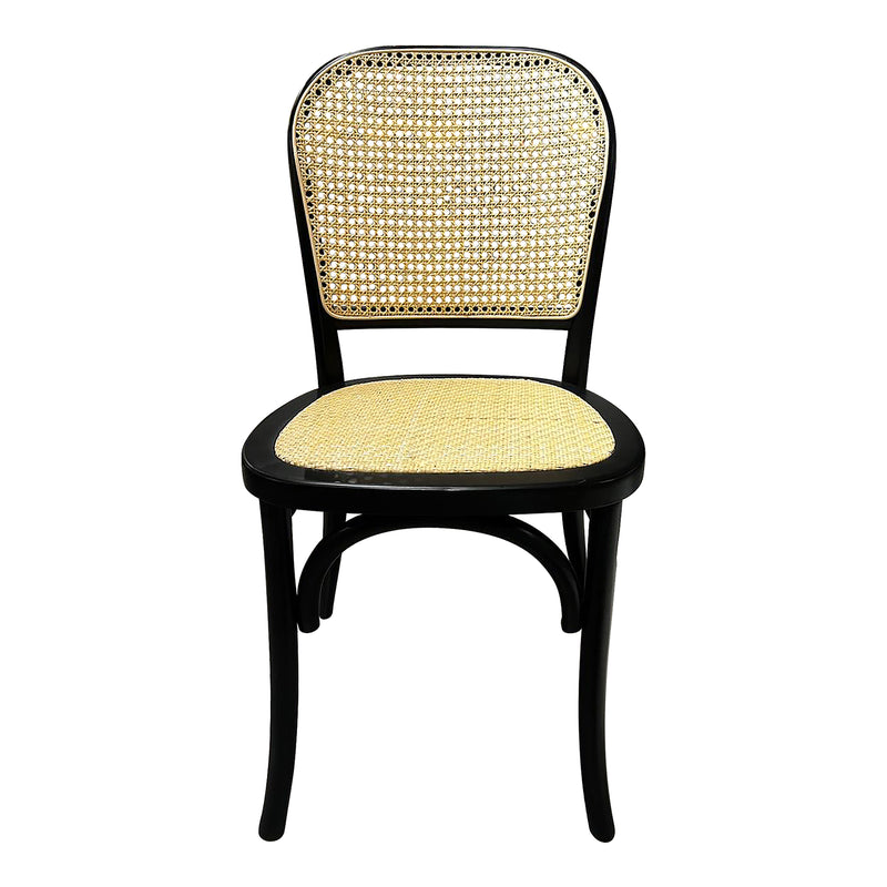 Cargue la imagen en el visor de la galería, SIlla para interior de madera color negro con natural FC39-NN - FC39-NN
