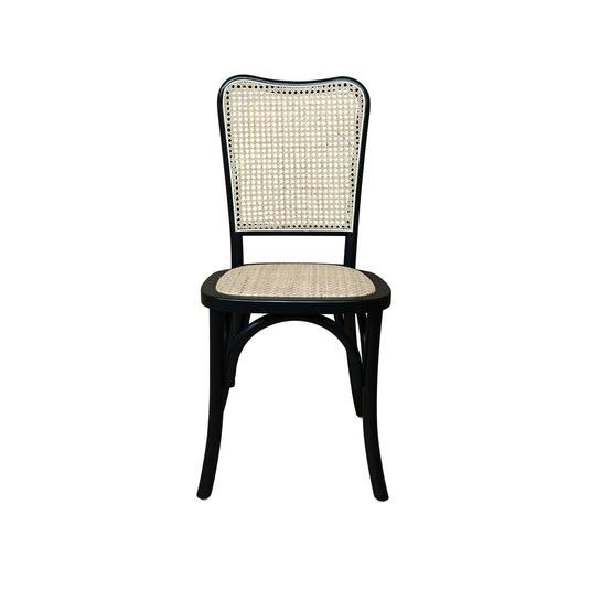 SIlla para interior  FC79S de madera color negro con natural - FC79S