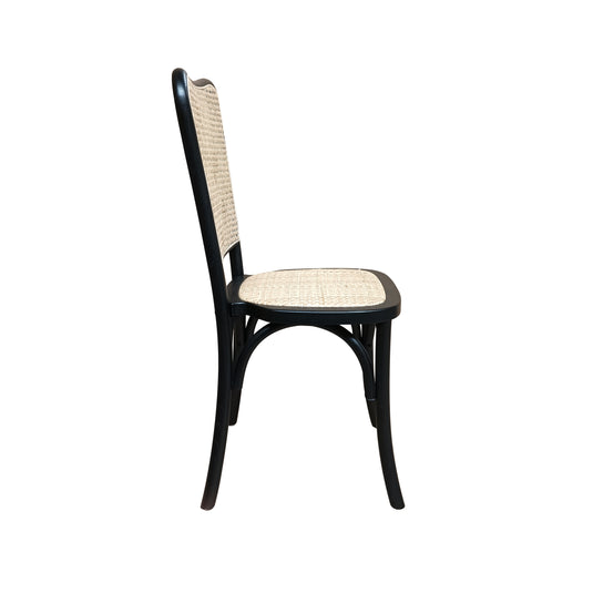 SIlla para interior  FC79S de madera color negro con natural - FC79S