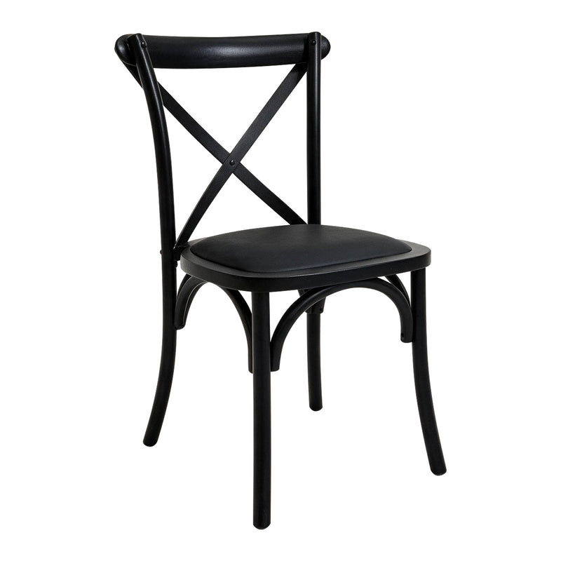 Cargue la imagen en el visor de la galería, Silla de madera para interior FC02 color negro - FC02NN
