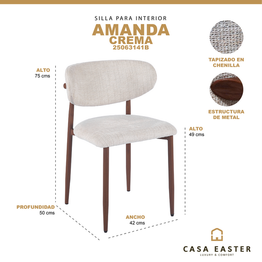 Silla de Interior Amanda color Beige - 25063141B