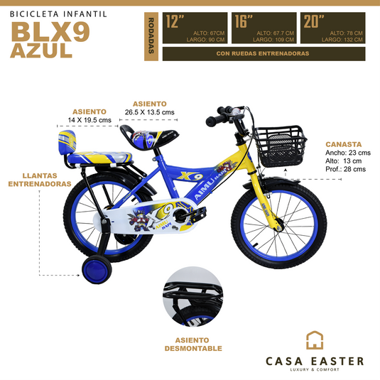 Bicicleta infantil BLX9 de 20