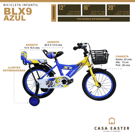 Bicicleta infantil BLX9 de 12