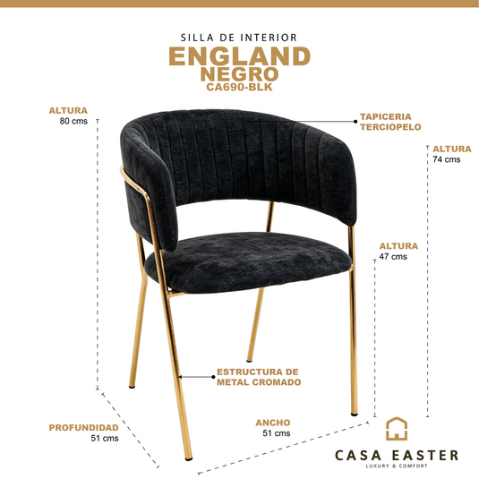 Indoor chair, Dark Beige, ENGLAND - CA688
