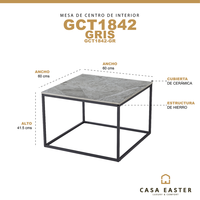 Cargue la imagen en el visor de la galería, Mesa de centro  60 cm Victor / New Italy color gris - GCT1842-GR - 2401472

