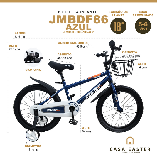 Bicicleta Infantil de 18