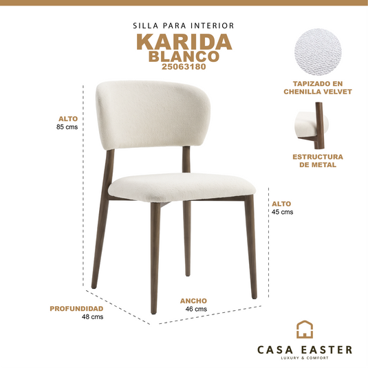 Silla de Interior Karida color blanco - 25063180