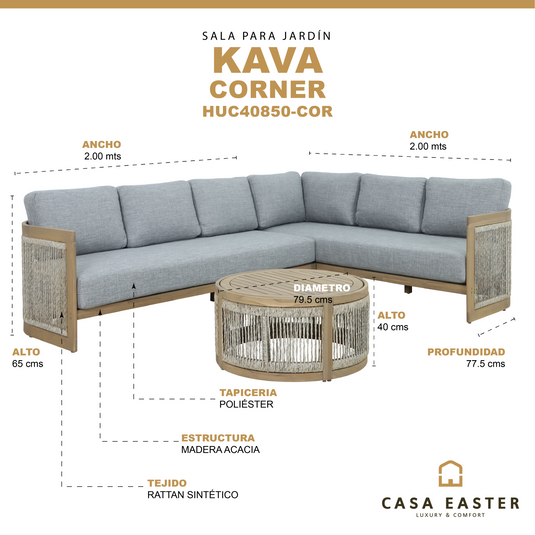 Set Corner Kava color natural - HUC40850-COR – CasaEaster