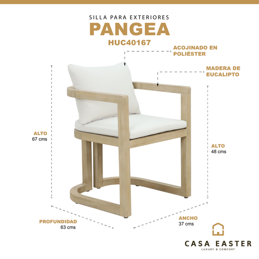 Silla de madera Pangea color Natural - HUC40167
