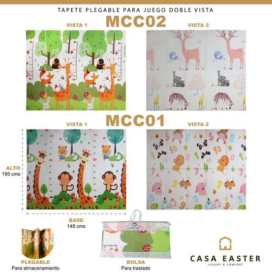 Tapete para gatear de bebe 148*191 CMS animales - MCC02