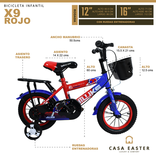 Bicicleta infantil de 12