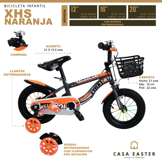 Bicicleta infantil XHS de 12