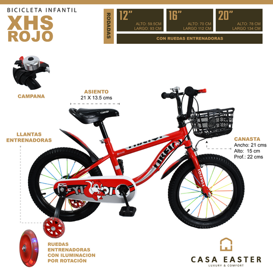 Bicicleta infantil XHS de 20