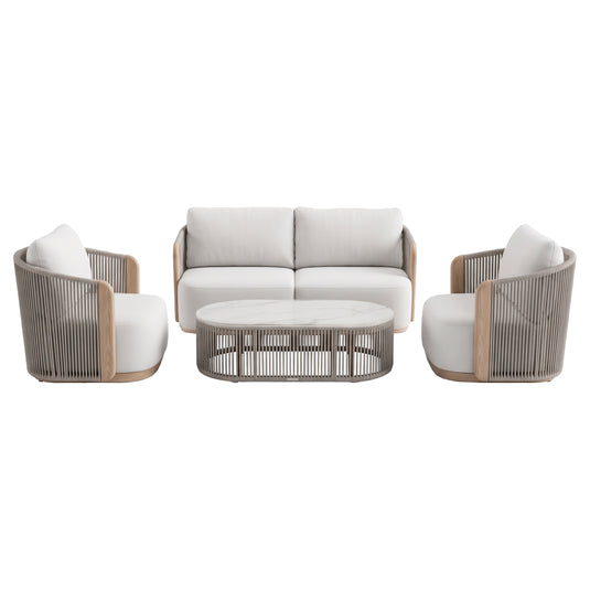 Set Doble FIRST de madera color claro con gris - GLA-63575-21-22-47KDOB