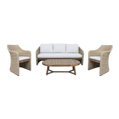 Set triple Florida + 2 sillas florida color natural - FLOO-FLOO