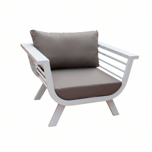White Armchair FRIO INDIVDUAL-BIS-FW 