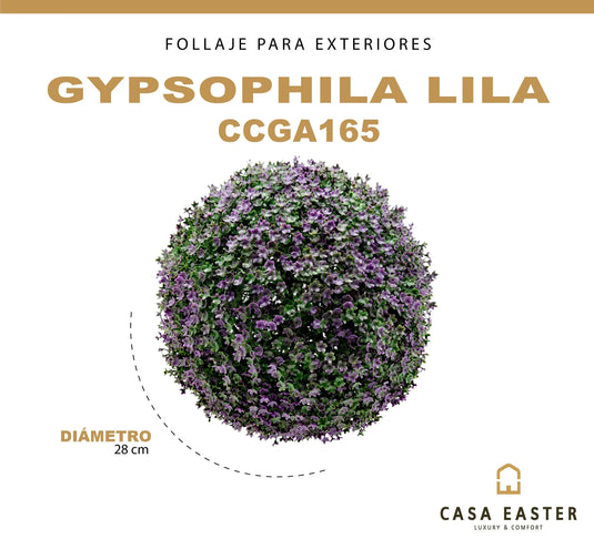 Follaje Decorativo Sintético para exterior y interior Color Lila GYPSOPHILIA -CCGA165