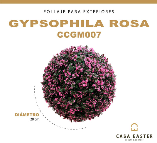 Follaje  Decorativo Sintético para exterior y interior  Color Rosa GYPSOPHIL -CCGM007