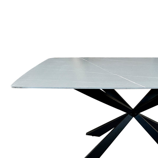 Mesa de comedor de interior 1.6m Armani color carbón / gris - GDT2336