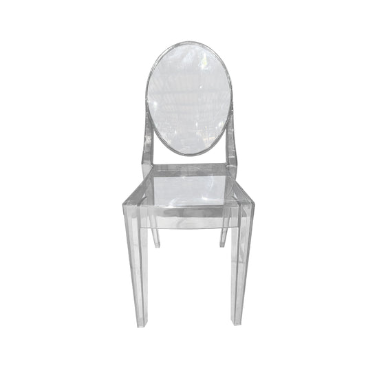 Silla  para Exterior e Interior de Resina Color Transparente GHOST- BD55C