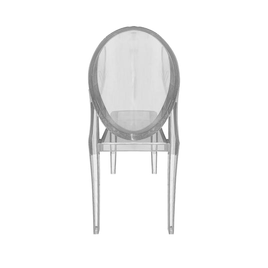 Silla  para Exterior e Interior de Resina Color Transparente GHOST- BD55C