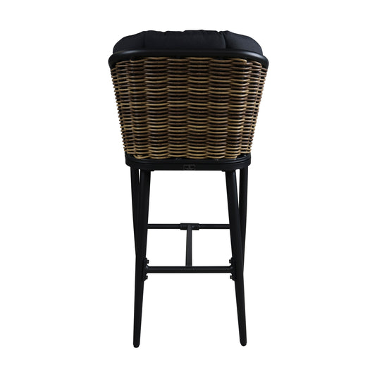 Silla alta para exterior e interior Glamour color carbón - GLA6248316KD