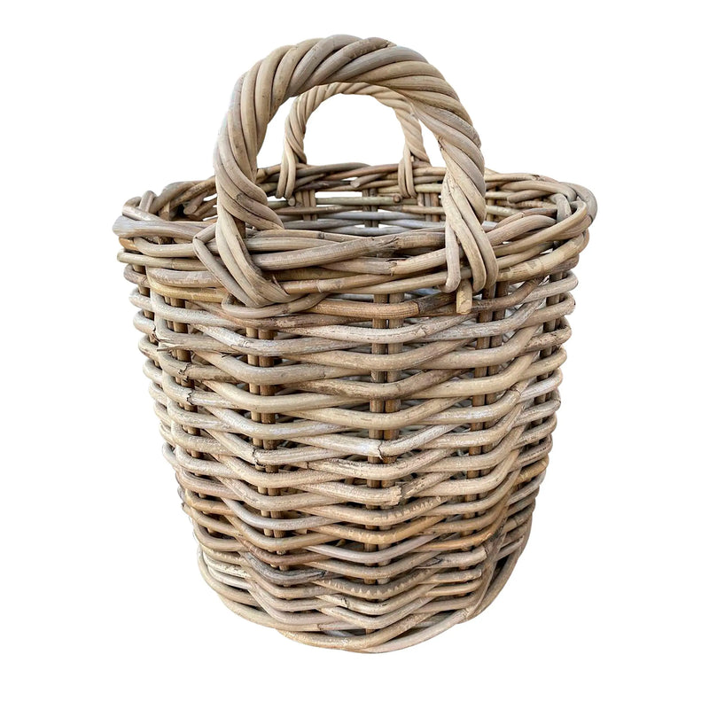 Load image into Gallery viewer, Round Planter Baskets Set of 4 Natural/Grey ATHENA- 31231CB

