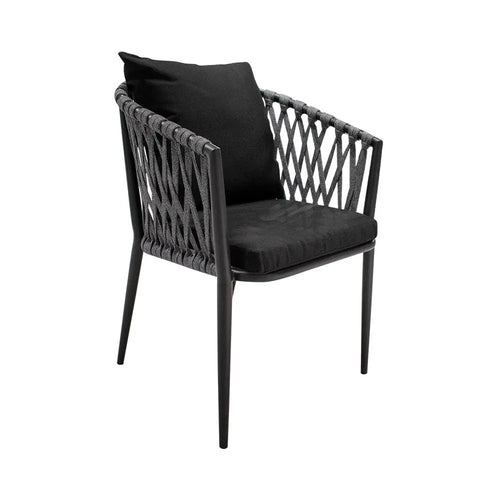 Silla  de Lazo para Exterior e Interior Color Negro/Gris SONTA 720-ZF42