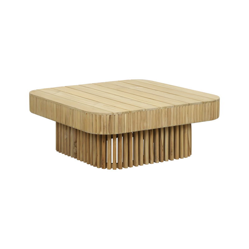 Cargue la imagen en el visor de la galería, Mesa de centro Hera 90 de madera color natural - HUC32637
