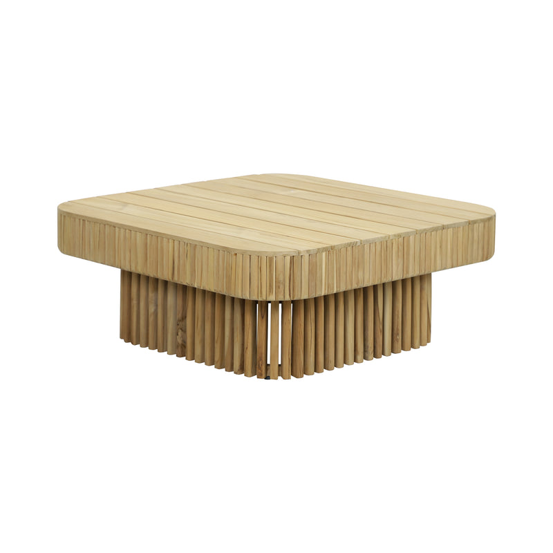 Cargue la imagen en el visor de la galería, Mesa de centro Hera 90 de madera color natural - HUC32637
