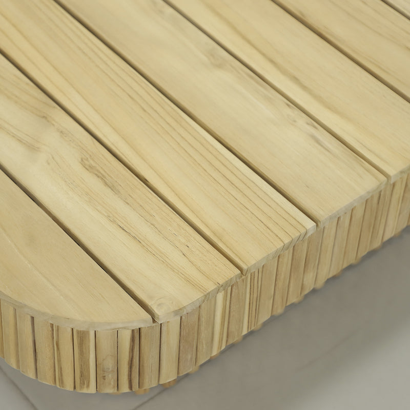 Cargue la imagen en el visor de la galería, Mesa de centro Hera 90 de madera color natural - HUC32637
