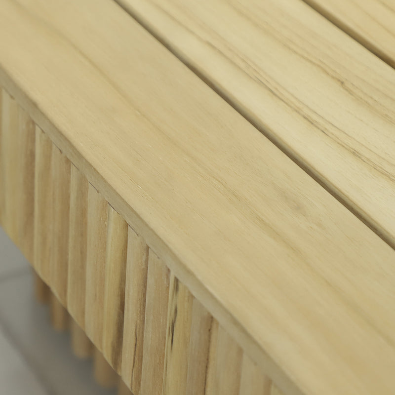 Cargue la imagen en el visor de la galería, Mesa de centro Hera 90 de madera color natural - HUC32637
