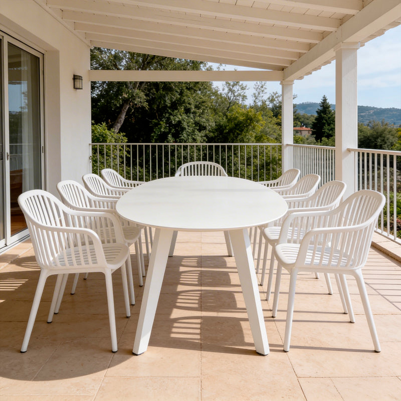 Cargue la imagen en el visor de la galería, Mesa de comedor Alum Blanca Herclion 2.5*1.2 M  - STD19912-WH
