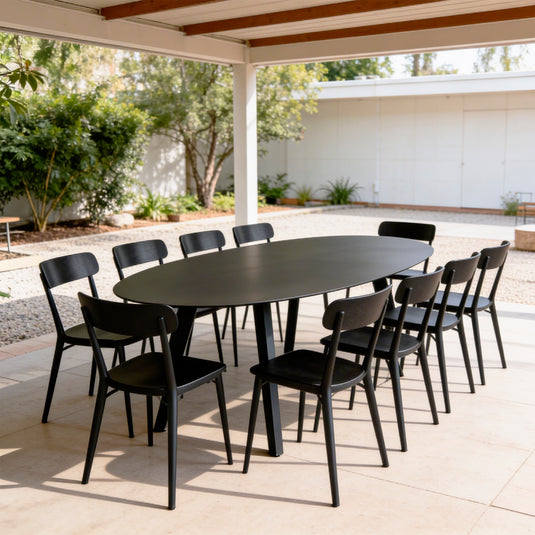 Mesa de comedor Alum Herclion 2.5*1.2 M color carbón - STD19912-CHA